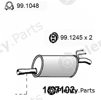 Asso 12.7102 — Rear Muffler