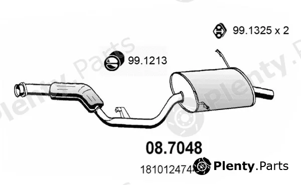 Asso 08.7048 — Rear Muffler