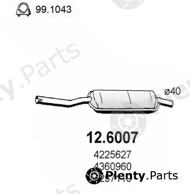 Asso 12.6007 — Centre Muffler