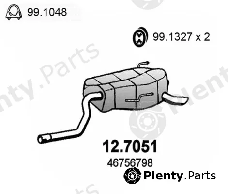 Asso 12.7051 — Rear Muffler