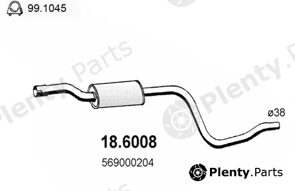 Asso 18.6008 — Centre Muffler