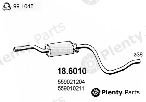 Asso 18.6010 — Centre Muffler