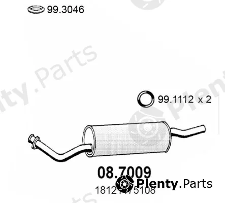 Asso 08.7009 — Rear Muffler