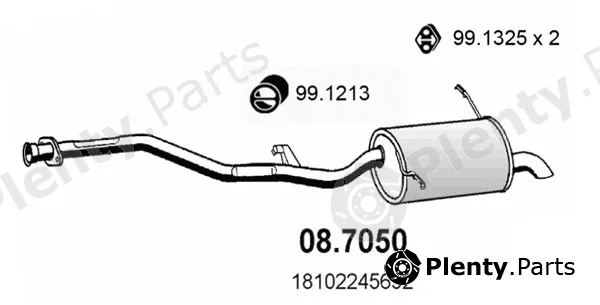 Asso 08.7050 — Rear Muffler