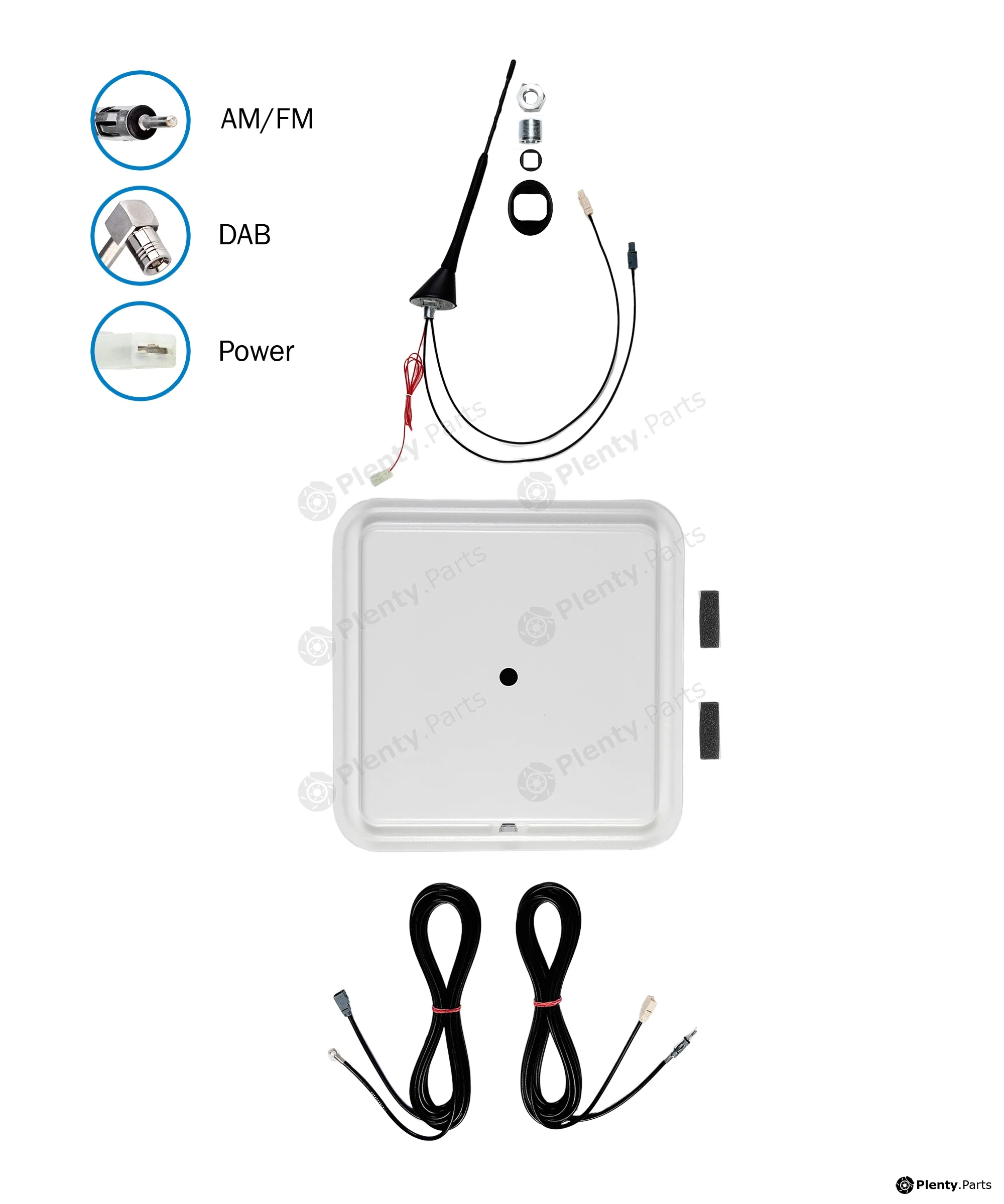 Desaysv 2118.30 — Aerial 2118.30 Fiberglass roof element FM/DAB with 6,5 m cable set