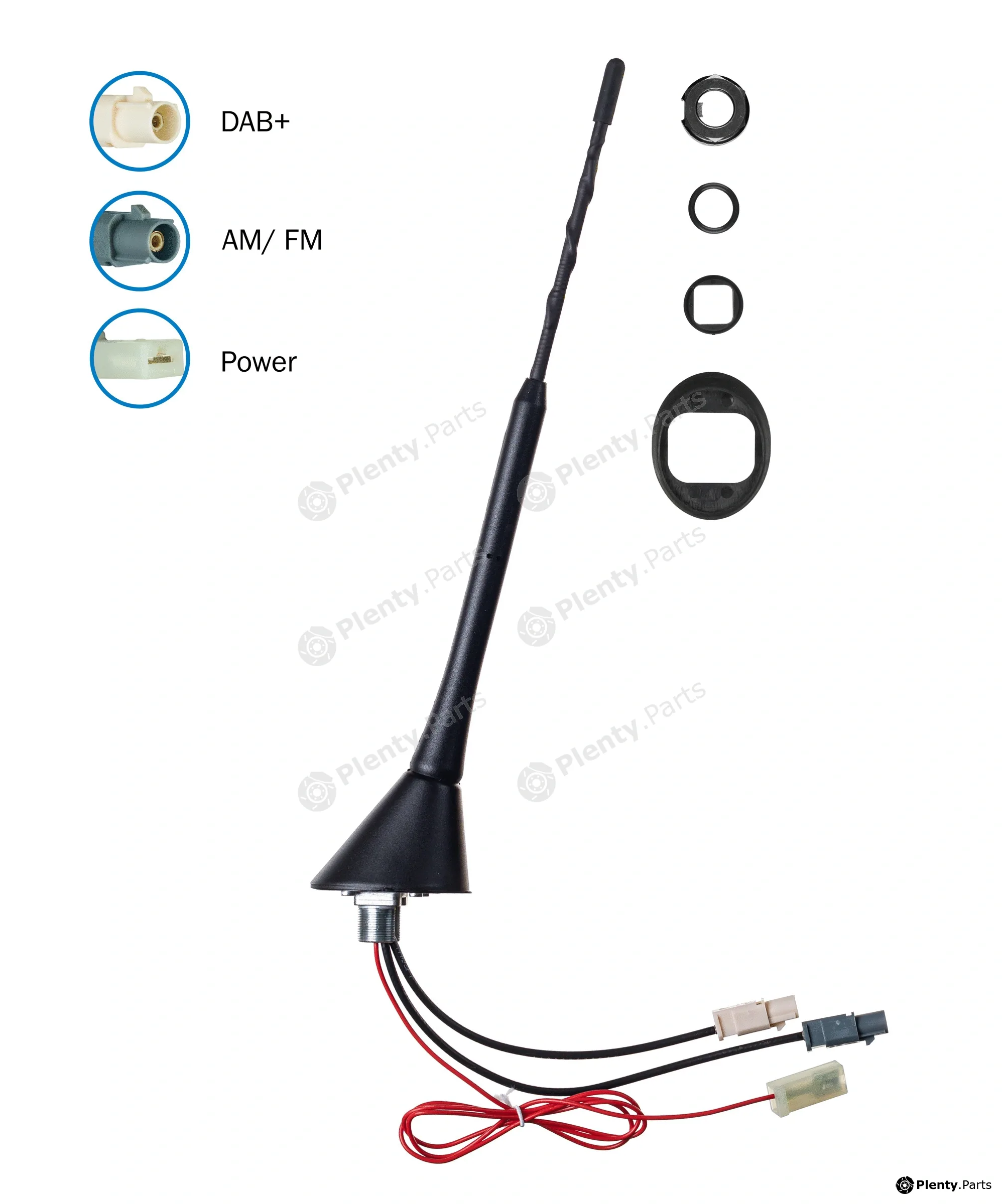 Desaysv 2118.01 — Aerial 2118.01 Kombiflex antenna AM/FM, DAB+ active, 2x FAKRA(m)B/G