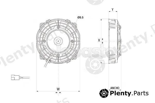 Webasto 62080137S1A — Fan, engine cooling