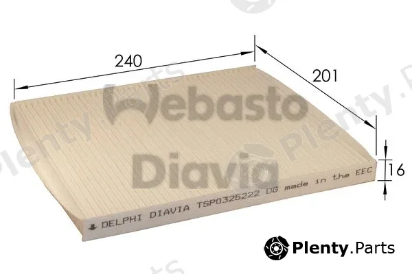 Webasto 82D0325222A — Filter, cabin air