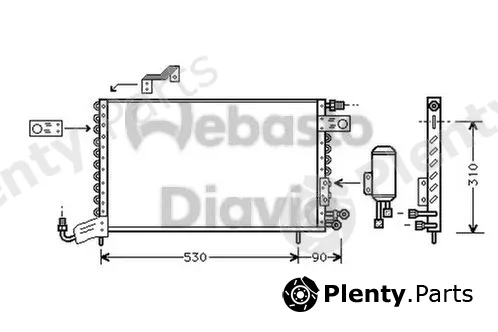 Webasto 82D0225101A — Condenser, air conditioning