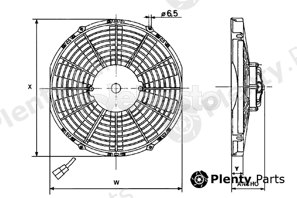 Webasto 82D080192MA — Fan, engine cooling