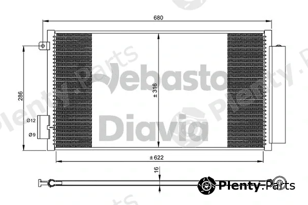 Webasto 82D0226297MA — Condenser, air conditioning