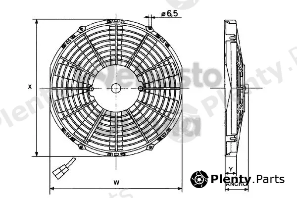Webasto 82D080046S1A — Fan, engine cooling