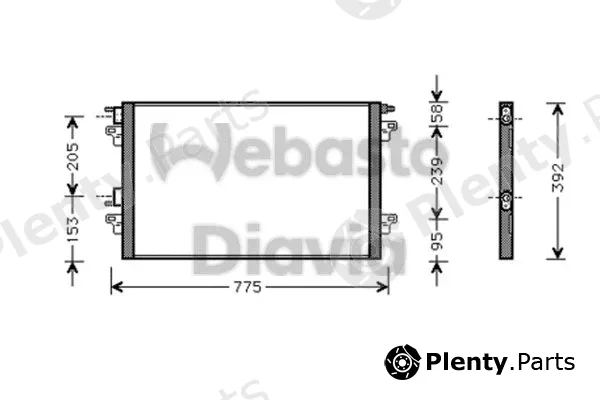 Webasto 82D0226231MA — Condenser, air conditioning