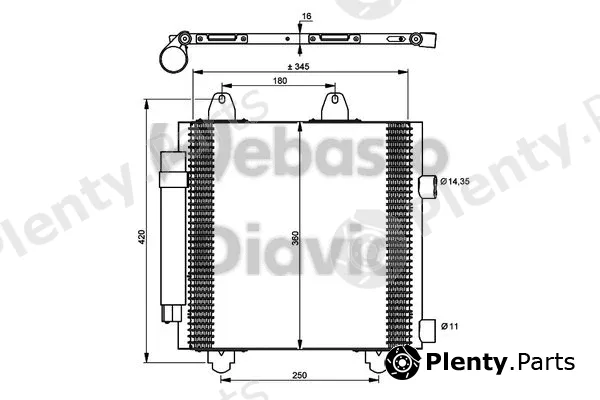 Webasto 82D0225643A — Condenser, air conditioning