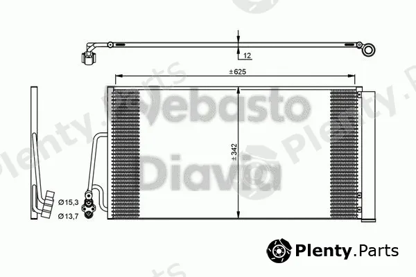 Webasto 82D0225612A — Condenser, air conditioning