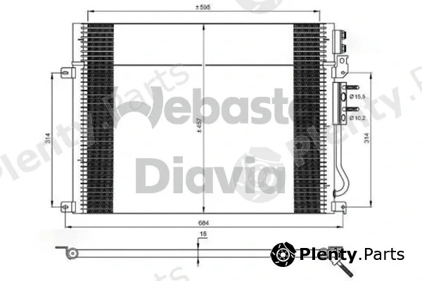 Webasto 82D0225709A — Condenser, air conditioning
