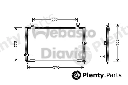 Webasto 82D0225277A — Condenser, air conditioning