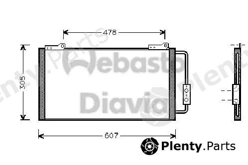 Webasto 82D0225141A — Condenser, air conditioning