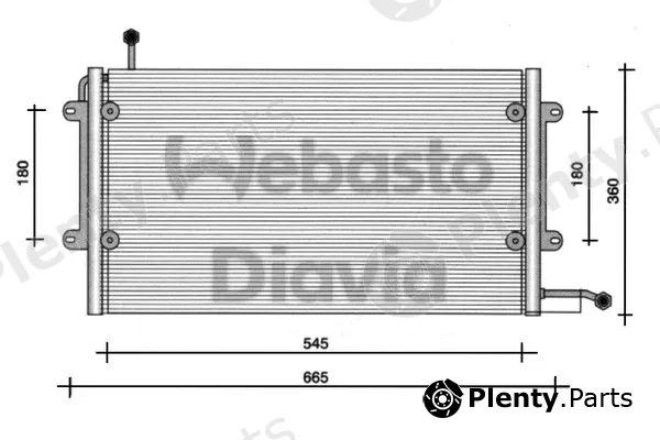 Webasto 82D0225072B — Condenser, air conditioning