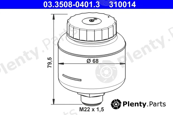 ATE 03.3508-0401.3 — Expansion Tank, brake fluid