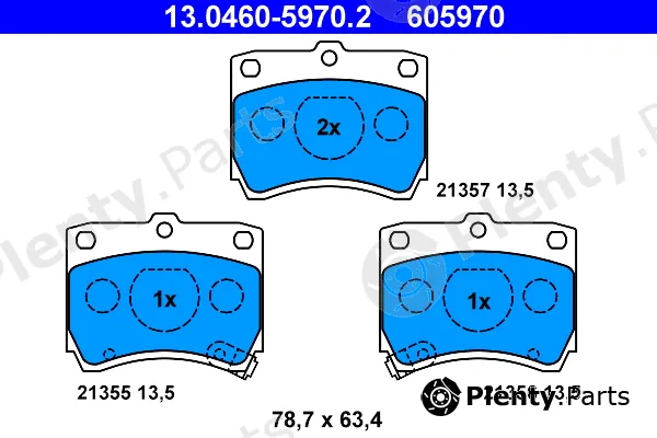 ATE 13.0460-5970.2 — Brake Pad Set, disc brake