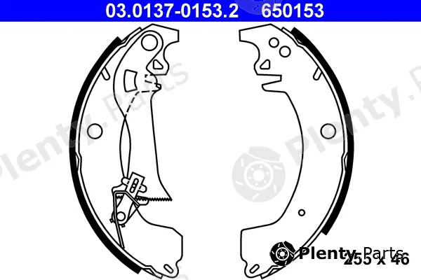 ATE 03.0137-0153.2 — Brake Shoe Set