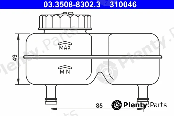ATE 03.3508-8302.3 — Expansion Tank, brake fluid