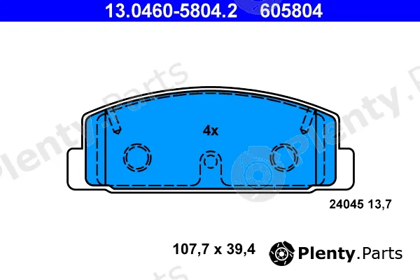 ATE 13.0460-5804.2 — Brake Pad Set, disc brake