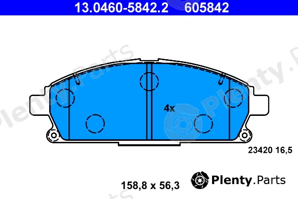 ATE 13.0460-5842.2 — Brake Pad Set, disc brake