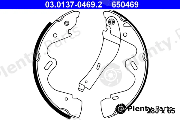 ATE 03.0137-0469.2 — Brake Shoe Set