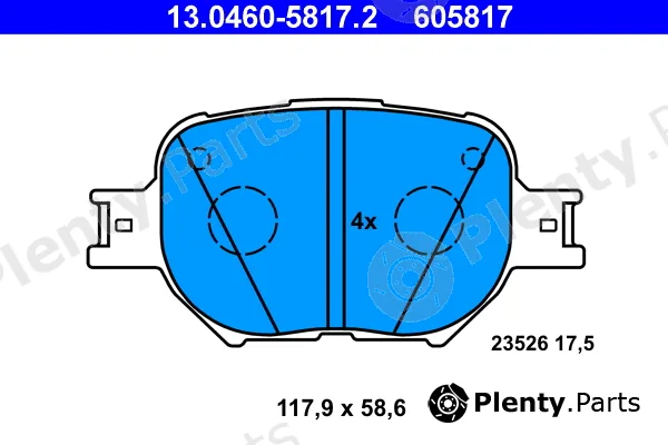 ATE 13.0460-5817.2 — Brake Pad Set, disc brake