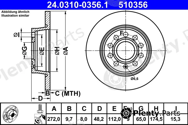 ATE 24.0310-0356.1 — Brake Disc PowerDisc