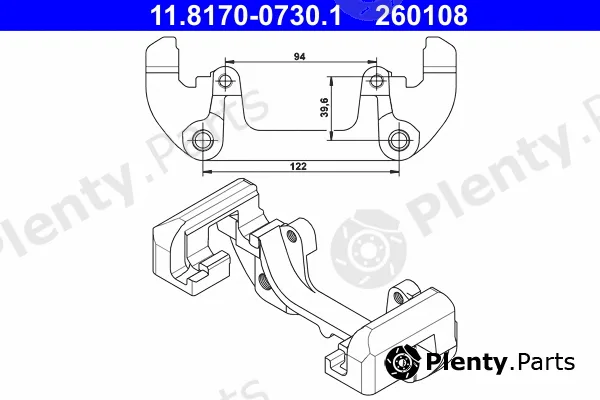 ATE 11.8170-0730.1 — Bracket, brake caliper