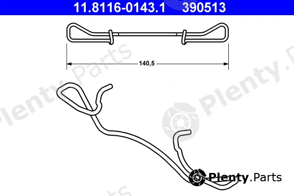 ATE 11.8116-0143.1 — Spring, brake caliper