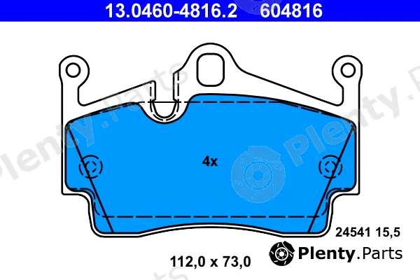 ATE 13.0460-4816.2 — Brake Pad Set, disc brake