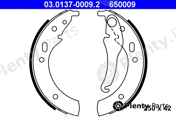 ATE 03.0137-0009.2 — Brake Shoe Set
