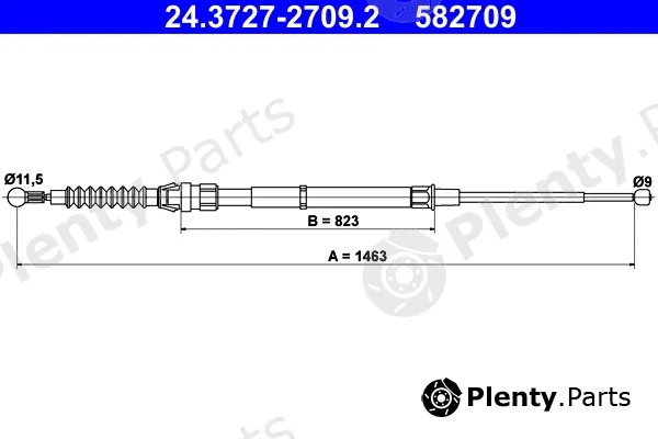 ATE 24.3727-2709.2 — Cable Pull, parking brake