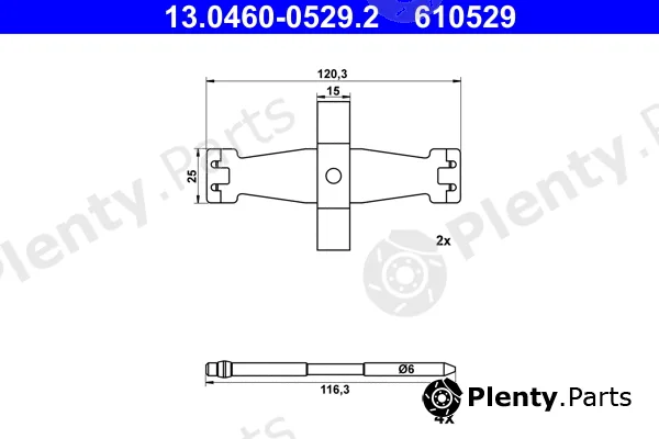 ATE 13.0460-0529.2 — Accessory Kit, disc brake pad