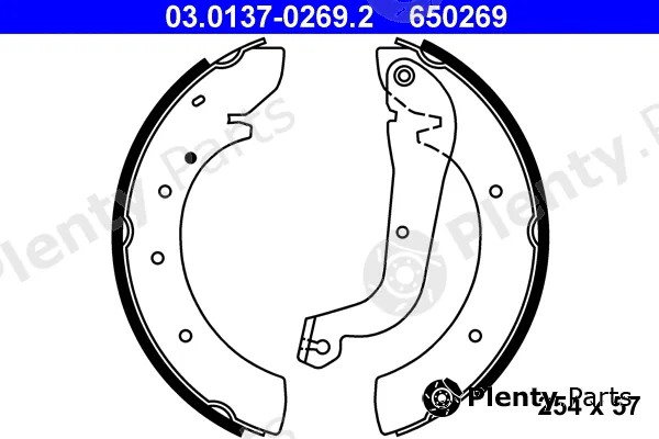 ATE 03.0137-0269.2 — Brake Shoe Set