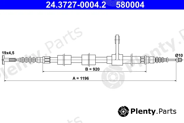 ATE 24.3727-0004.2 — Cable Pull, parking brake