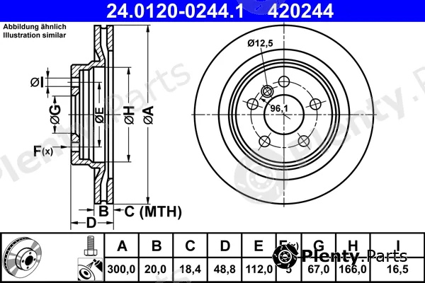 ATE 24.0120-0244.1 — Brake Disc