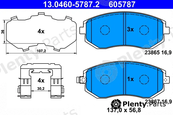 ATE 13.0460-5787.2 — Brake Pad Set, disc brake