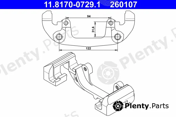 ATE 11.8170-0729.1 — Bracket, brake caliper