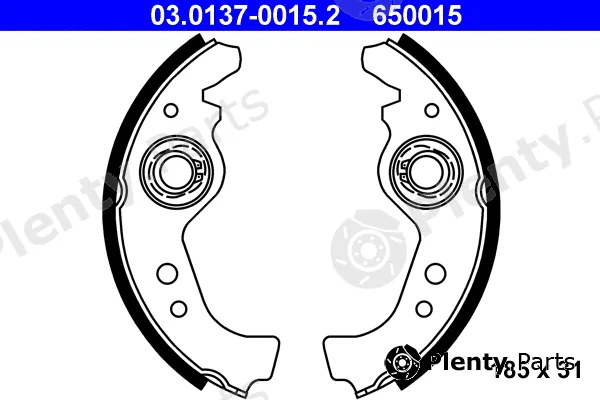 ATE 03.0137-0015.2 — Brake Shoe Set