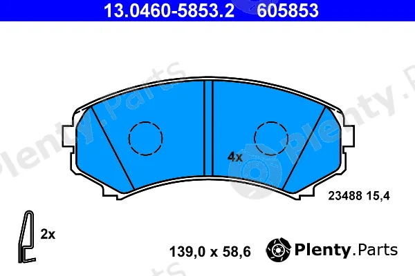 ATE 13.0460-5853.2 — Brake Pad Set, disc brake