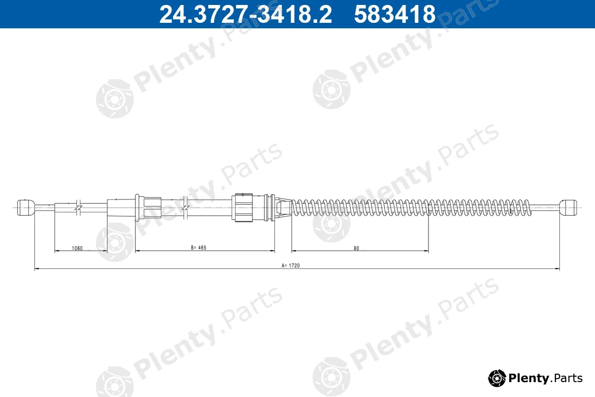 ATE 24.3727-3418.2 — Cable Pull, parking brake