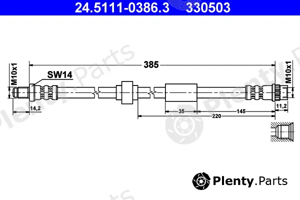ATE 24.5111-0386.3 — Brake Hose