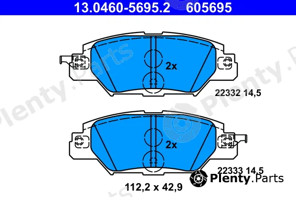 ATE 13.0460-5695.2 — Brake Pad Set, disc brake