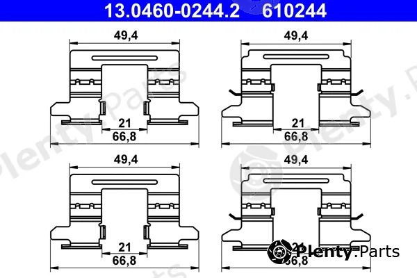 ATE 13.0460-0244.2 — Accessory Kit, disc brake pad