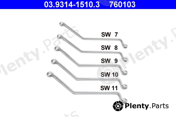 ATE 03.9314-1510.3 — Spanner Set, ring/open ended